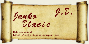 Janko Dlačić vizit kartica
